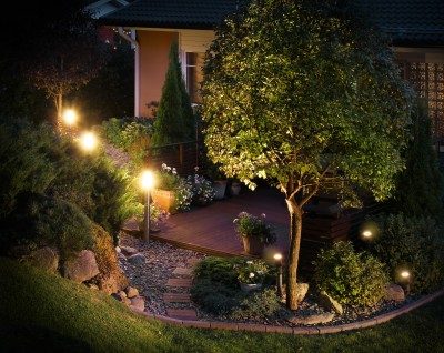 Residential landscape lighting installation in San Antonio