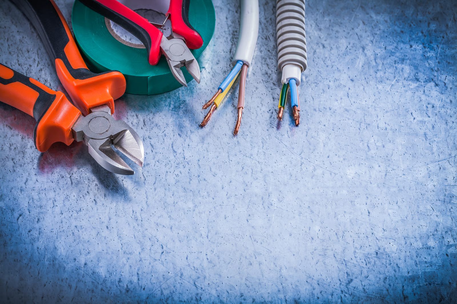 Professional electrical tools prepared for service